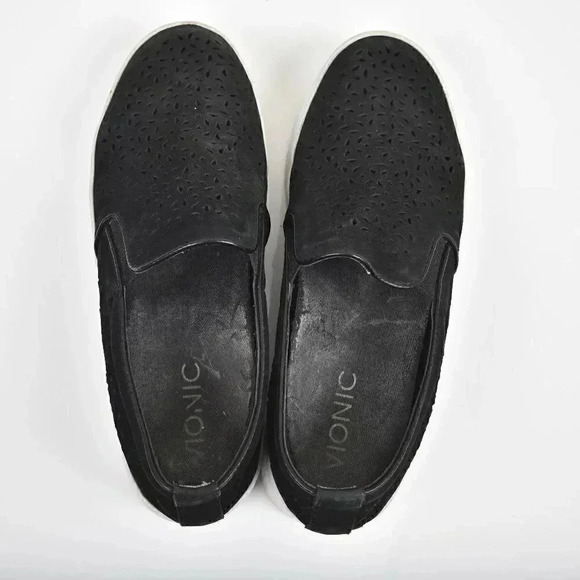Vionic Splendid Midi Perf Slip-on Sneakers Leather Orthotic Arch Support Size  6 - Picture 10 of 13